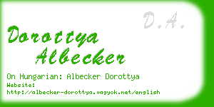 dorottya albecker business card